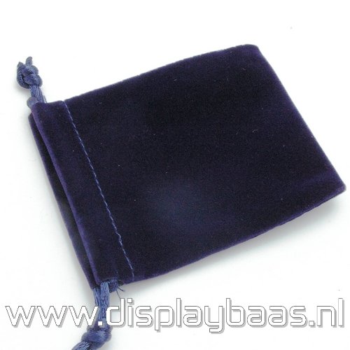 Velours buideltje, blauw, 10 x 12 cm (1 st.) - Klik op de afbeelding om het venster te sluiten