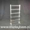 Oorbeldisplay, plexi, transparant, 25 paar oorbellen