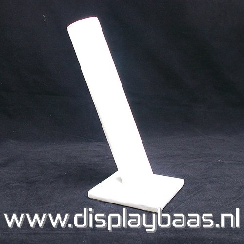 Armband display, schuin, PU leer, wit, 1 rol - Klik op de afbeelding om het venster te sluiten